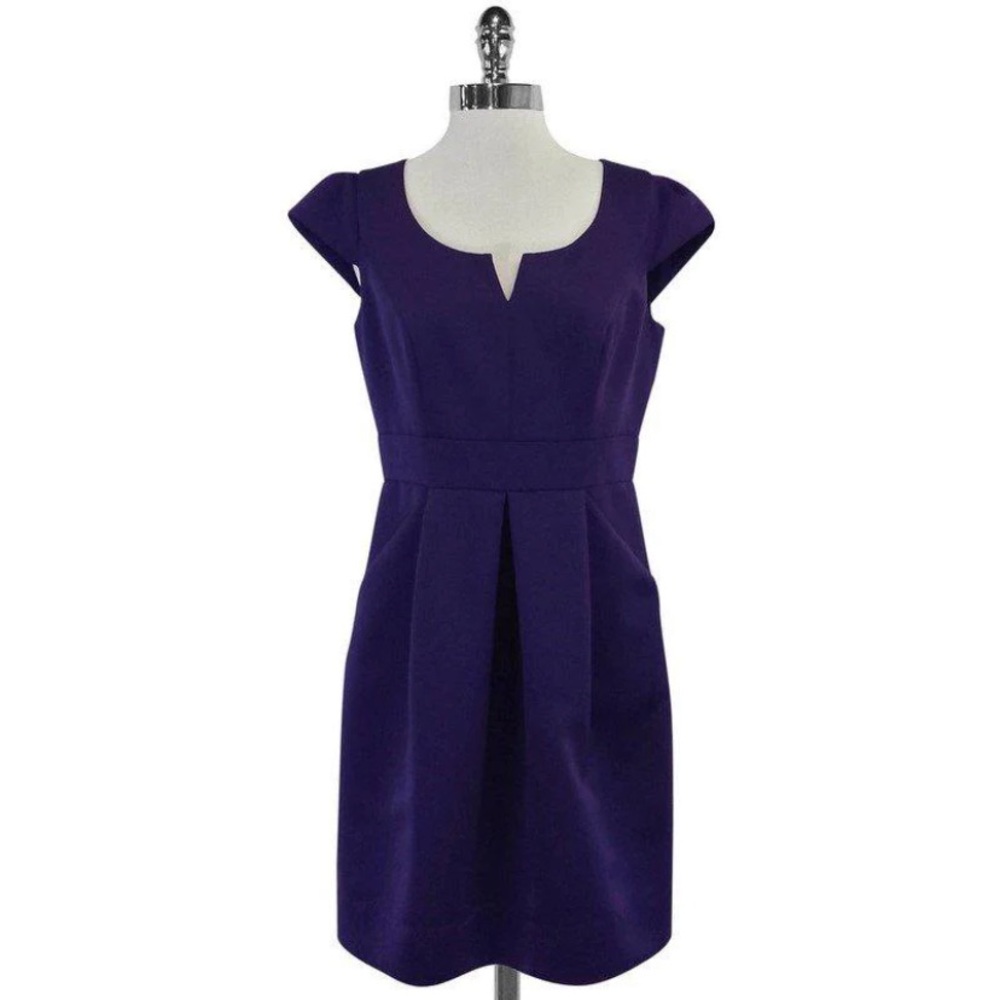 Shoshanna purple cap sleeve dress with pockets. Size 4